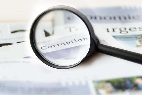 Corruption in magnifying glass